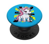 Unicorn Unicorn Horse 60s Horses Girls Fabulous Animal Retro PopSockets Adhesive PopGrip
