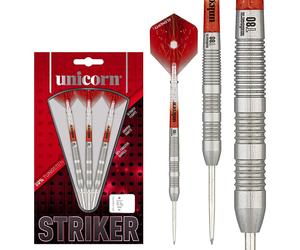 Unicorn Unisex's STRIKER TYPE 3 80% TUNGSTEN STEEL TIP DARTS, Red, 22g