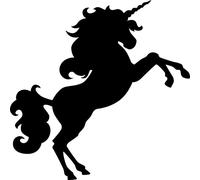 Unicorn Vinyl Decal Sticker for Car/Window/Wall (Black Matt)