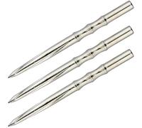 Unicorn Volute Replacement Steel Tip Dart Points | Nickel Plated Silver Colour | Scalloped Engineered Grip | 42 mm | 3 per Pack