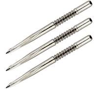 Unicorn Volute Replacement Steel Tip Dart Points | Nickel Plated Silver Colour | Shark Fin Engineered Grip | 36 mm | 3 per Pack