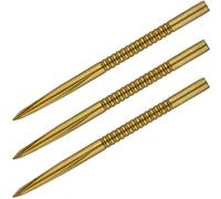 Unicorn Volute Replacement Steel Tip Dart Points | PVD Golden Titanium Coating | Micro Shark Fin Engineered Grip | 42 mm | 3 per Pack