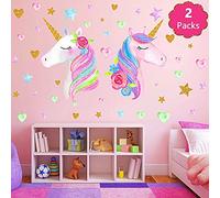 Unicorn Wall Decal,Large Size Unicorn Wall Sticker Decor for Gilrs Kids Bedroom Birthday Party