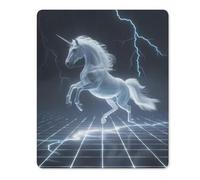 Unicorn White Thundering Mythical Rearing Horse Mouse Pad with Non-Slip Rubber Base Mouse Mat Computer Mousepad for Office