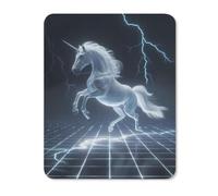 Unicorn White Thundering Mythical Rearing Horse Mouse Pad with Non-Slip Rubber Base Mouse Mat Computer Mousepad for Office