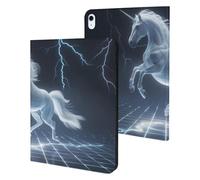 Unicorn White Thundering Mythical Rearing Horse Tablet Case Slim Stand Protective Case Cover Tablet Cover Tablet Sleeve
