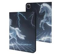 Unicorn White Thundering Mythical Rearing Horse Tablet Case Slim Stand Protective Case Cover Tablet Cover Tablet Sleeve