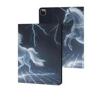 Unicorn White Thundering Mythical Rearing Horse Tablet Case Slim Stand Protective Case Cover Tablet Cover Tablet Sleeve