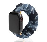 Unicorn White Thundering Mythical Rearing Horse Watch Band Elastic Scrunchie Watch Strap Soft Wristband Compatible with Apple Watch