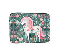 Unicorn With Pink Hair Patterned Laptop Sleeve Bag, 15 Inch Shockproof Laptop Sleeve, Slim Laptop Bag,...