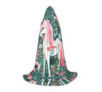 Unicorn with pink hair S Printed Halloween Wizard Cape | Themed Party Costume | Adult/Youth Cosplay Cape | Sizes S M L