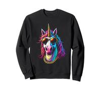 Unicorn With Sunglasses, Cool Funny Rebel Boss Hip Unicorn Sweatshirt