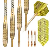 (23G, Gold) Unicorn Tungsten Darts Set John Lowe Phase 2 Gold Gripper Shafts 21/23/25g