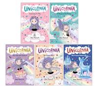 Unicornia Series 5 Books Collection Set By Ana Punset (Learning to Fly, A Magical Birthday, The Cupcake Contest, The Dance Show & The Frozen Palace)