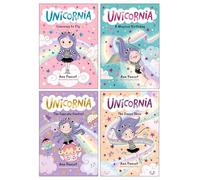 Unicornia Series: A Magical Unicorn School Fiction Story for Kids Illustrated 4 Books Collection Set (Unicornia: Learning to Fly, A Magical Birthday, The Cupcake Contest & The Dance Show)