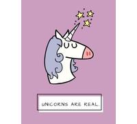Unicorns Are Real: Plum Pink Unicorn Notebook, Journal, Diary, 125 Lined Pages (Large, 8.5x11 in.) (Unicorn Gifts)
