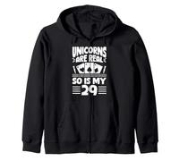 Unicorns Are Real So Is My 29 Cribbage Game Player Zip Hoodie
