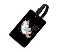 Unicorns Believe in Yourself Funny Luggage Tag Identifiers Travel Bag Tags with Name ID Label for Suitcase Backpack