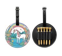 Unicorns by The River Black Golf tee Storage Bag, Multifunctional Golf tee Storage Bag for Men, Durable PU Material