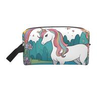 Unicorns by The River Multifunctional Travel Toiletry Bag Daily and Fitness Storage Bag for Cosmetics Stationery and More