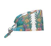Unicorns by The River Pattern Work hat - Super Sweat-Absorbent and Quick-Drying Fabric + Adjustable Design Black