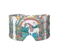 Unicorns by The River Unisex Side Sleeping Headband, Sleeping Eye Mask and Ear Muffs, (26.8 * 4.3 inches), Indoor and Outdoor Travel Yoga Adjustable Comfort Eye and Ear Muffs,