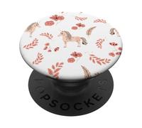 Unicorns Design, Pink Floral, Cute Animal Art, Magical PopSockets Adhesive PopGrip