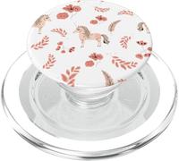 Unicorns Design, Pink Floral, Cute Animal Art, Magical PopSockets PopGrip for MagSafe