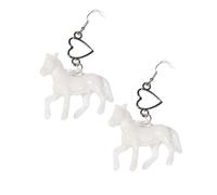 Unicorns Earrings Acrylic Ponies Heart Pendant Ear Rings Fashion Jewelry Unique Accessories For Women And Girls