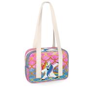 Unicorns Fish Scales Small Sports Duffel Bags Unicorns Mini Gym Bag Lightweight Casual Tote Travel Sports Organizer Bag for Kids Girls Boys Women Men