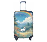 Unicorns in The Distance Printed Travel Luggage Cover-Scratch-Resistant,Waterproof & Dustproof, a Must-Have Travel EssentialL