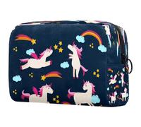 Unicorns in The Sky Cosmetic Bag for Women, Travel Toiletries Bags Large Makeup Handy Pouch Organiser Bag with Zipper