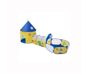 Unicorns Kids Play Tent, Blue + Yellow