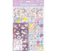 Unicorns Mega Sticker Pack | Three Types of Stickers (Around 150 Total) | Reusable on Non-Porous Surfaces, Pink