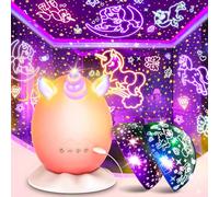 Unicorns Night Light for Girls: Unicorn Egg Star Projector Gifts for 3 4 5 6 7 8 9 10 Year Old Girls Toys with Unicorn & Star Theme Timer for Kids Age 3-5 4-6 6-8 8-10 Birthday Party Favor Decor