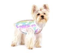 Unicorns On Colorful Stripes Print Adorable Cotton Small Dog Clothes Pet Shirt, Soft Breathable Sleeveless Tank Top For Puppy, Cats And Chihuahua