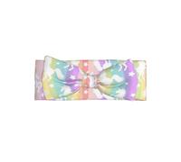 Unicorns On Colorful Stripes Printed Baby Headband, Soft and Breathable, Adjustable, Perfect for Baby Photos (0-6 Months)