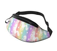 Unicorns On Rainbow Crossbody Bag Runner Small Hip Pouch Bum Bag Running Waistpack Bumbag Beltbag Sport Slim Fashionable for Jogging Hiking Woman