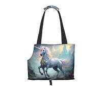 Unicorns on The Run Printed pet Shoulder Bag, Suitable for Small Dogs and Cats, Shopping and Travel Dual-Purpose Bag