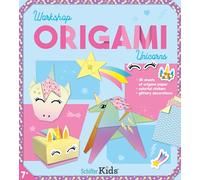 Unicorns Origami Workshop with 30 Sheets of Paper, Instructions, Glittery Decorations, and Stickers