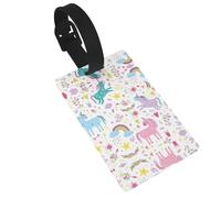 Unicorns Pink Luggage Tags Suitcases Handbag Tag Labels with Name Id Quickly Identify Travel Essential