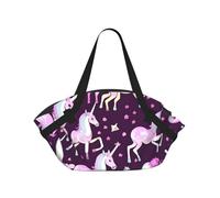 Unicorns Pink Print Foldable Camping Bag Duffle Bag Waterproof Travel Bag Camping Mattress For Outdoor Park Beach
