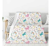 Unicorns Pink Print Lightweight Warm Blanket Soft Thick Blankets Bedroom Camping Living Room Traveling