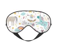 Unicorns Pink Print Stylish Sleep Eye Mask Lightweight Adjustable Strap Men Women Travel Nap Night