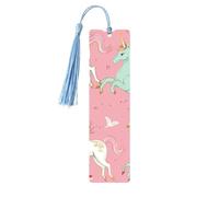 Unicorns Pink Printed Metal Bookmarks M - Sky Blue Lightweight Aluminium Book Marker for Books, Journals & Gifts, Ideal Book Lovers, Holiday Decor & Crafts