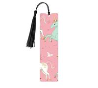 Unicorns Pink Printed Metal Bookmarks S - Black Lightweight Aluminium Book Marker for Books, Journals & Gifts, Ideal Book Lovers, Holiday Decor & Crafts