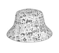 Unicorns Red Print Reflective Bucket Hat Reversible Sun Hat Fisherman Hat for Women Men Teens Unisex,Video Game Boys, One Size, Video Games Boys, One Size