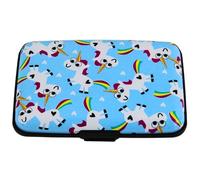 Unicorns RFID Theft Protector Aluminium Card & ID Case - Paisley Design, Strong Wallet for Credit, Debit, Driving Licence & Business Cards
