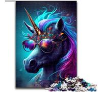 Unicorns with Glasses JigsawPuzzle 1000 Pieces for Adults, Challenging Game And Family Play Artists Collection, Fine Art for Age 14 Years Up (50x75cm)