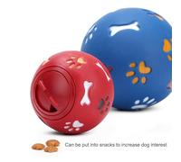 UNICORPSE TECHNOLOGIES PVT. LTD. Interactive Dog Treat Ball Toy, Food Dispenser Puzzle Ball, 7.5 cm and 11 cm, Red and Blue (Blue)